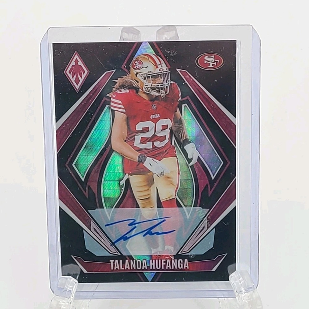 2024 Panini Phoenix Talanoa Hufanga #131 BLACK HYPER Auto SP NFL Football SF 49